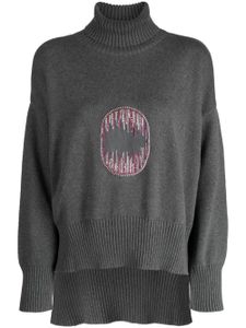 Izaak Azanei sweat en coton à détails appliqués - Gris