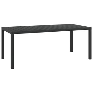 vidaXL Tuintafel 185x90x74 cm aluminium en HKC zwart