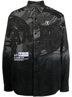 AAPE BY *A BATHING APE® chemise en coton à patch logo - Noir