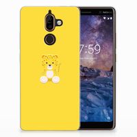 Nokia 7 Plus Telefoonhoesje met Naam Baby Leopard - thumbnail