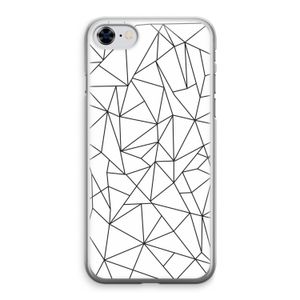 Geometrische lijnen zwart: iPhone 8 Transparant Hoesje