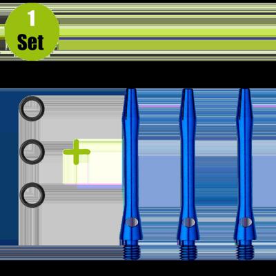 Lena Lena Aluminium Dartshafts + Rubber - Blauw
