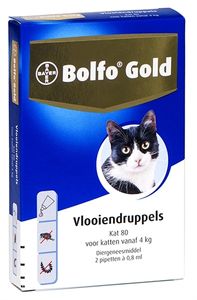 BOLFO GOLD KAT VLOOIENDRUPPELS 80 2 PIPET