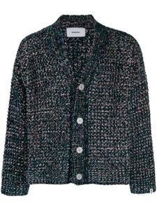 Bonsai cardigan en maille mouchetée à col v - Vert