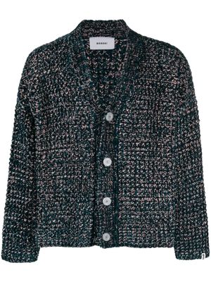 Bonsai cardigan en maille mouchetée à col v - Vert