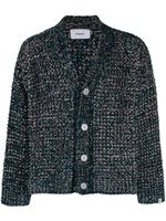 Bonsai cardigan en maille mouchetée à col v - Vert