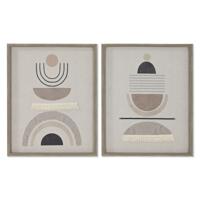 Canvas Home ESPRIT Beige Modern Scandinavisch 40 x 4 x 50 cm (2 Stuks)