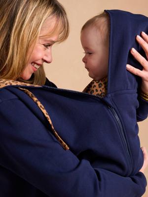 Evolutieve rits-sweatshirt met ENVIE DE FRAISE babybeschermer marineblauw