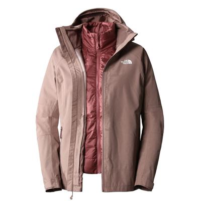 The North Face Inlux Triclimate Dames Hardshell Jas Deep Taupe Heather-Wild Ginger L