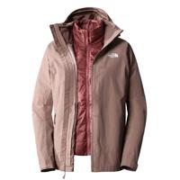 The North Face Inlux Triclimate Dames Hardshell Jas Deep Taupe Heather-Wild Ginger L