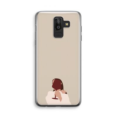 I drink wine: Samsung Galaxy J8 (2018) Transparant Hoesje