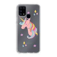 Roze eenhoorn: Samsung Galaxy M31 Transparant Hoesje