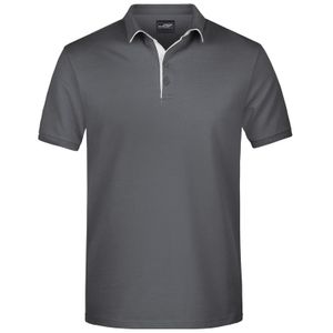 Polo shirt Golf Pro premium grijs/wit voor heren