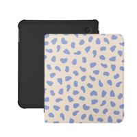 Lunso Kobo Libra Colour hoesje (7 inch) - Vegan Saffiano Leren Sleep Cover - Azure Pebble