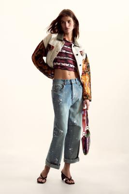 Gerimpeld T-shirt ontworpen door Mr. Christian Lacroix - RED - M