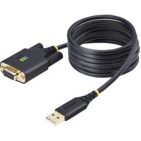 StarTech.com 2m USB naar Null Modem Adapter/Converter Kabel, COM Retention, FTDI, USB-A naar DB9 RS2