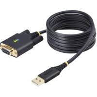StarTech.com 2m USB naar Null Modem Adapter/Converter Kabel, COM Retention, FTDI, USB-A naar DB9 RS2