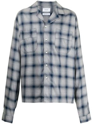 RHUDE chemise à carreaux - Bleu