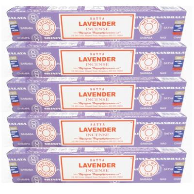 5x Nag Champa wierook Lavendel 15 gram