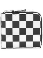 Comme Des Garçons Wallet porte-monnaie zippé à damier - Noir