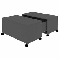 vidaXL Salontafel 75x75x38 cm bewerkt hout grijs - thumbnail