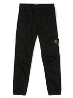 Stone Island Junior pantalon de jogging à coupe fuselée - Noir - thumbnail