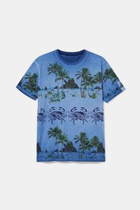 Tropisch T-shirt 100% katoen - BLACK - S