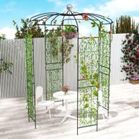 Rozenboog Metalen Rozenpaviljoen Tuinboog voor Klimplanten Poortboog voor Tuin Klimboog voor Veranda Bruiloft Feesten 206 x 206 x 286cm