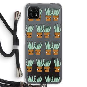 Sansevieria: Samsung Galaxy A22 5G Transparant Hoesje met koord