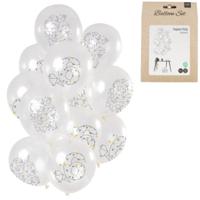 Folat Ballonnen origami cijfer 6 jaar 30 cm set van 12 | 24 stuks