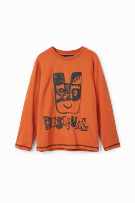 T-shirt met arty dierenprint - RED - 3/4