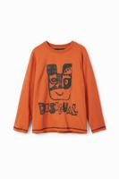 T-shirt met arty dierenprint - RED - 3/4