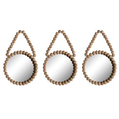 Set spiegels Home ESPRIT Natuurlijk Scandi 15 x 1 x 24 cm (3 Onderdelen)