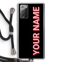 Namecase: Samsung Galaxy Note 20 / Note 20 5G Transparant Hoesje met koord
