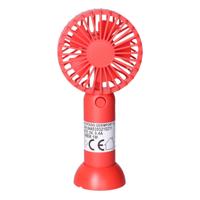 Mini ventilator/handventilator - 8 x 5 x 16 cm - Rood - Verkoeling in zomer