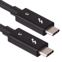 Akyga USB-kabel Thunderbolt stekker, Thunderbolt stekker 0.50 m Zwart AK-USB-33 - thumbnail