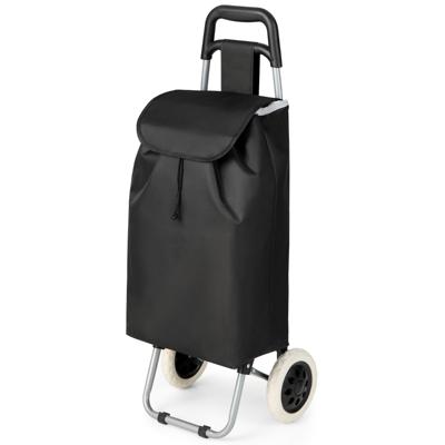 Boodschappenwagen Trolley Winkelwagentje Shopping Trolley met Wielen Inklapbaar tot 35 kg Zwart