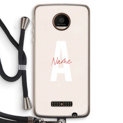 Strawberry Milkshake: Motorola Moto Z Force Transparant Hoesje met koord