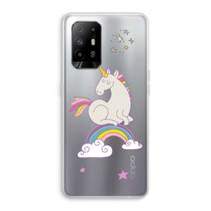 Regenboog eenhoorn: Oppo A95 5G Transparant Hoesje