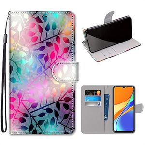 Style Series Xiaomi Redmi 9C, Redmi 9C NFC Wallet Case - Kleurrijke bladeren