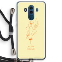 No rain no flowers: Huawei Mate 10 Pro Transparant Hoesje met koord