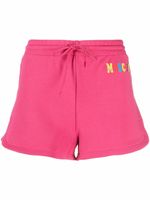 Moschino short de sport à logo imprimé - Rose - thumbnail