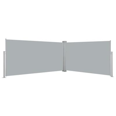 Windscherm uittrekbaar 160x600 cm grijs