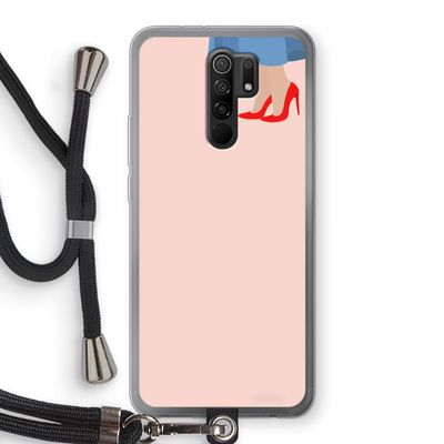 High heels: Xiaomi Redmi 9 Transparant Hoesje met koord