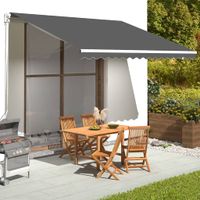 VidaXL Vervangingsdoek voor luifel 4x3,5 m antracietkleurig VidaXL Vervangingsdoek voor luifel 4x3,5 m antracietkleurig