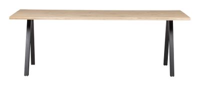 WOOOD Boomstam Eettafel 'Tablo' met 2-standen poot, 200 x 90cm