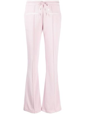 Courrèges pantalon Interlock à coupe évasée - Rose