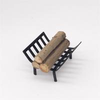1:12 Mini huis speelgoed simulatie zwart metalen brandhout voor tuin buiten scène decoratie (zwart)