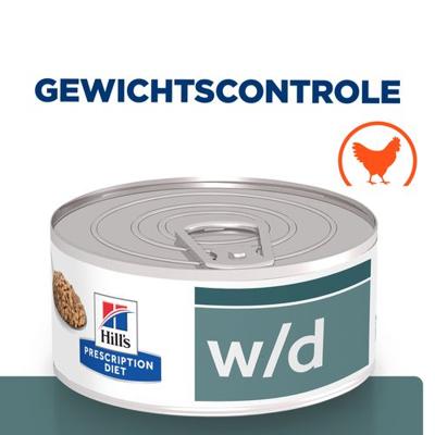 Hill&apos;s Prescription Diet w/d kattenvoer met Kip 24x156g blik