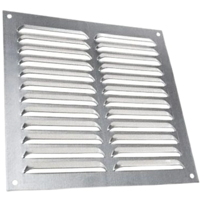 Aluminium Schoepenrooster Opbouw 250 X 250mm - Alu (1-2525a)